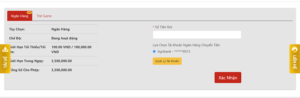 Nhập số tiền cần rút
